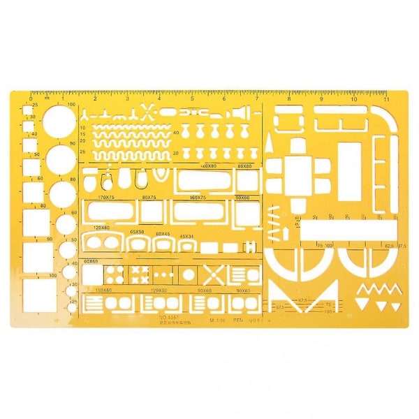 1:50 Räätälöity asteikko Matematiikka Arkkitehtuuri Insinööri Viivoitin Piirustus Piirustus Malli BLJ
