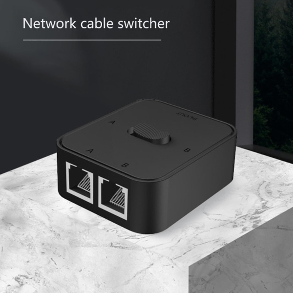 Nettverksvifte 2 porter Hurtigvifte Strømfritt Høy ytelse Høyhastighets LAN-vifte 1000 Mbps 2 i 1 ut/1 i 2 ut Smart RJ45 Intern Ekstern
