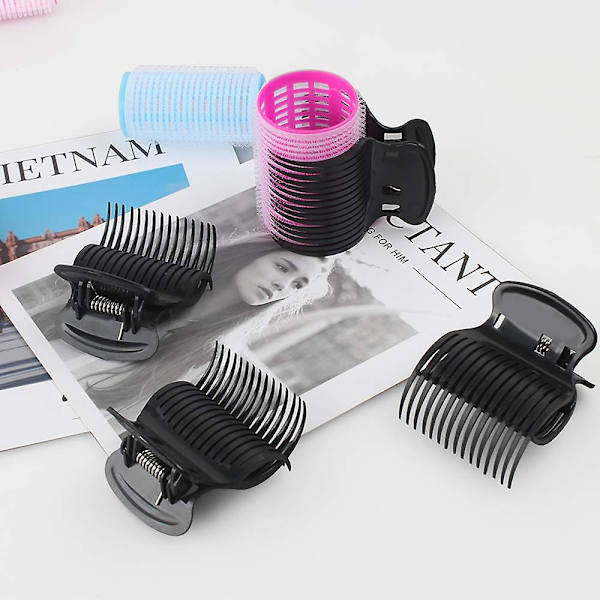 18 stk. Hot Roller Clips Plastik Curler Claw (Sort)