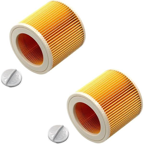 2-pack Filter Ersättningsdelar för Kärcher WD2 WD3 WD3P MV2 MV3 WD 2200 SE 4001 Våt- och Torrdammsugare Tillbehör