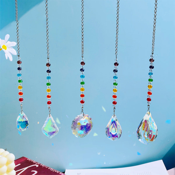 Ripustettava pallo, chakra prisma pallo feng shui koriste, sateenkaari style4