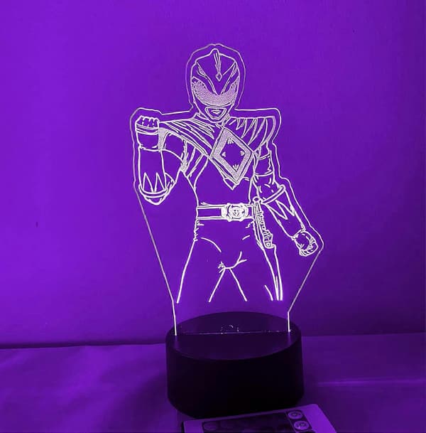 Power Rangers 3D LED Nattlys