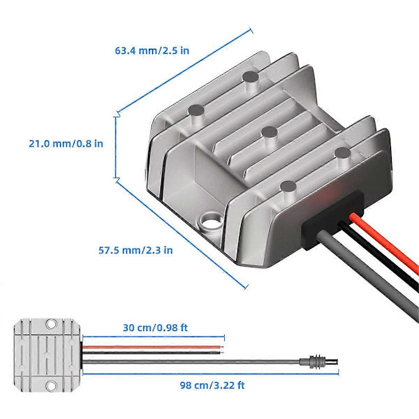 For Starlink Mini Step Up Strømkabel 12V/24V til 30V 3.5A Konverter