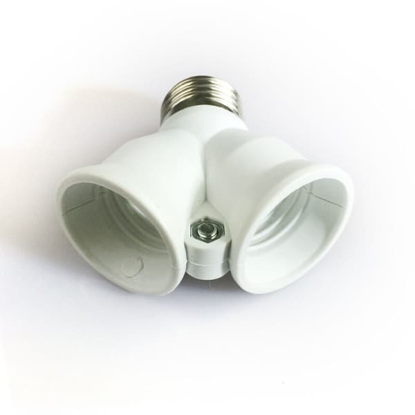 E27 2-i-1 Fatningskonverter 2-adapter base til LED, gløde- og CFL-pærer [Energiklasse A+]