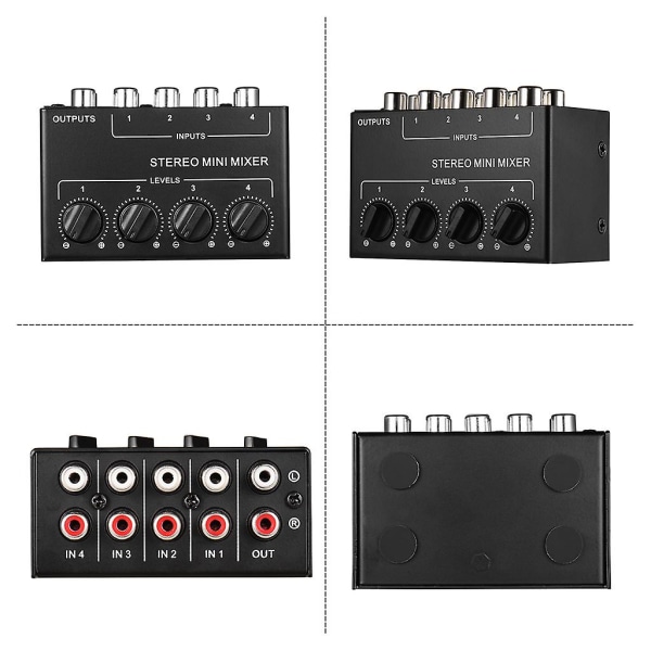 Audio Signal Multi-kanal Mixer Firekanals Passiv Splitter/mixer Til Ktv