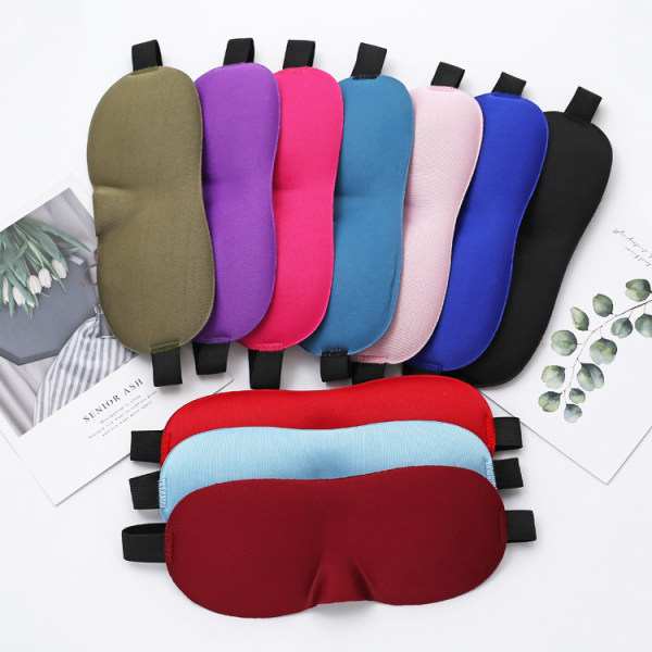 5-pak - 3D sovemaske, lysblokerende og åndbar til søvn blå