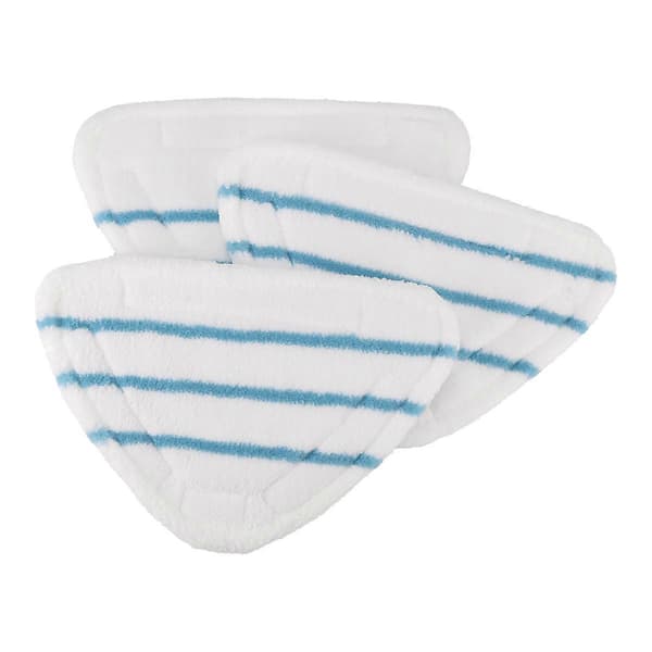 3 stk. Dampmopp Erstatningsputer Trekant Vaskbar Klut Rengjøring Gulv Mikrofiber Moppehode Pad Damp