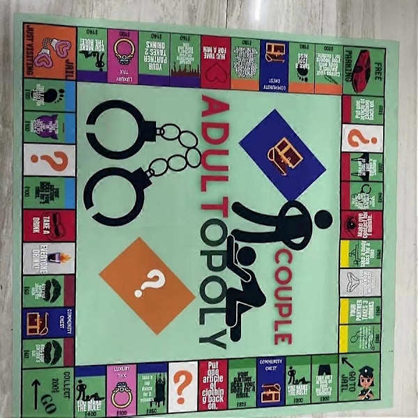 Brädspel för par, vuxna monopolbrädspel för par, dejtkvällsidéer, intimitetskort för par, sovrumsspel för par, relationskortsspel