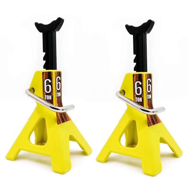 2x Metal Jack Stativer 6 Tons Højdejusterbar Til 1/10 RC Crawler Truck Trx4 Scx10 Simuleringsklatring