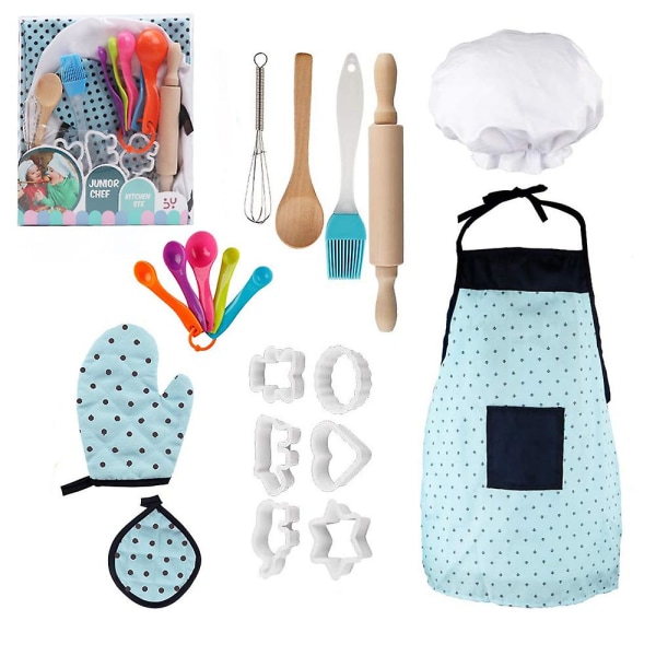 22pcs Chef Role Playing Toys with Chef Hat Apron for Toddler