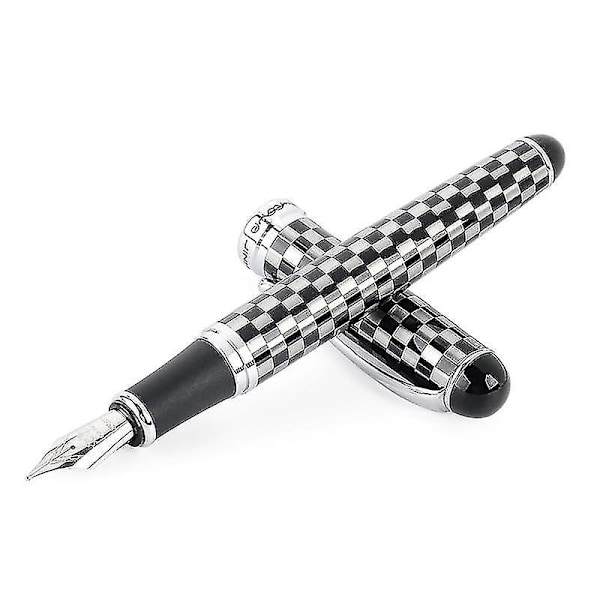 Grid Rustfritt Stål Fyllepenn Medium 18kgp Nib Navn Blekk Blyant