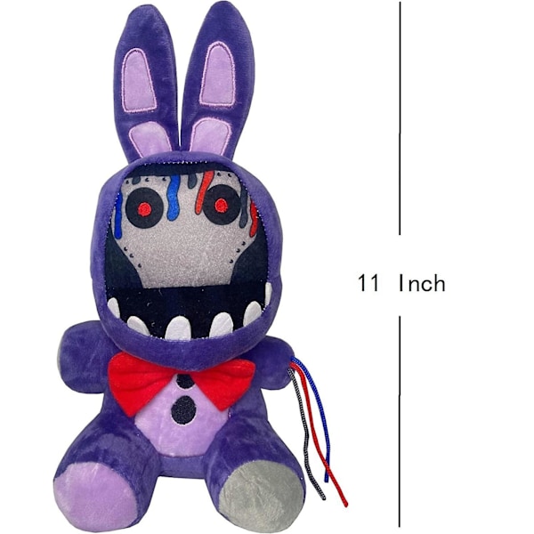 DJKDJL 11\" Kuihtunut violetti Bonnie Freddy pehmolelut, Five Night at Freddy's FNAF pehmolelut täytetyt nuket, FNAF Security Breach pehmolelu T