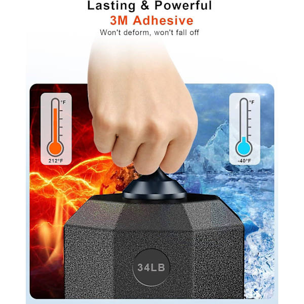 [Oppgradert 2024] Passer til bilfeste, [Sterkeste magneter] Magnetisk telefonholder for bil, 2 i 1 Stabil dashbord & luftventil biltelefonholder for iPho