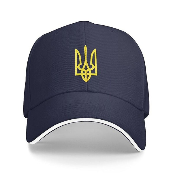Ukrainas moteflagg Ukrainsk unisex baseballcaps Voksen justerbar pappalue Menn Kvinner Hip Hop Navy Blue