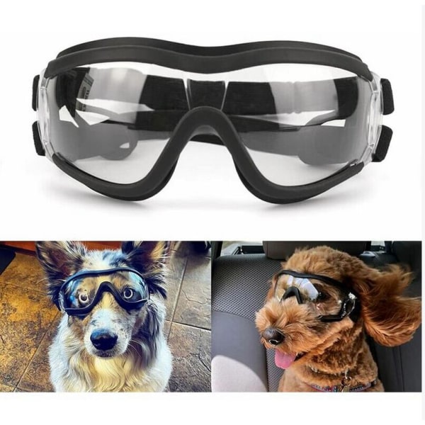 Hunde Goggles Solbriller til kæledyr Store og mellemstore hunde - Klar