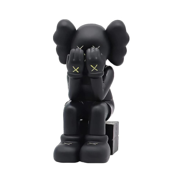Kaws-modellkonstverk leksaksfigurer hem prydnad dekoration för barn presenter Black