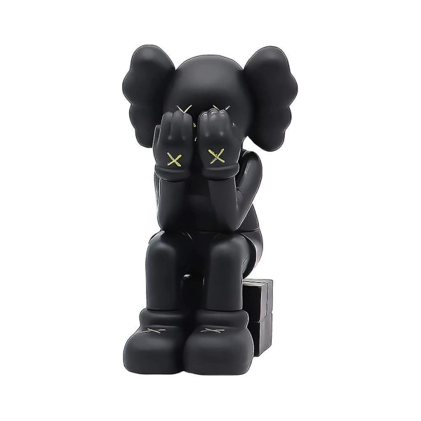 Kaws-modellkonstverk leksaksfigurer Heminredning Dekoration för barnpresenter Black