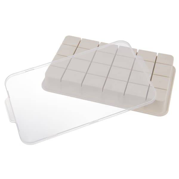 Isbitform med lås silikon beige 22,5x13x3 cm