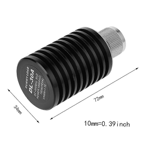 0-500MHz DL-30A Dummy Load Test Antenne Konnektor Harvest til CB Tovejsradio f Sort