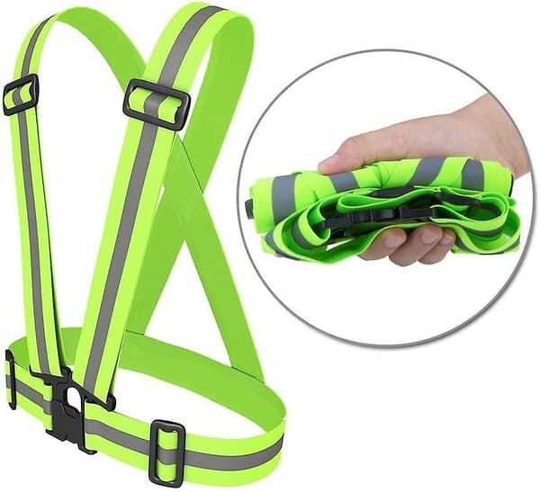Reflekterande Väst Fluorescerande Säkerhet, Hög Synlighet, Justerbar Elastisk, Midjeband