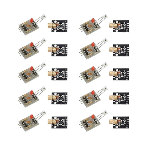 10 Par Sensormodulbrett Laser-mottaker Sender, Laser-mottaker Sensormoduler + KY-008 Laser