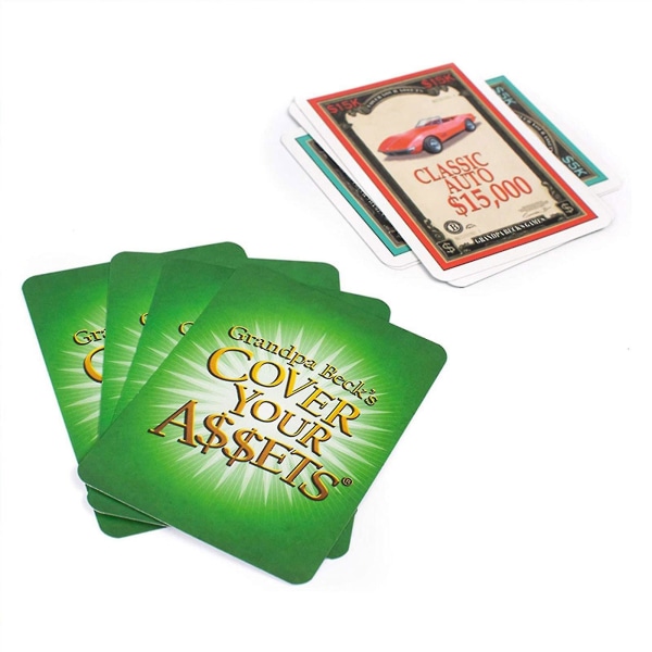 Hekle nye GrAndpa Becks Cover Your Assets kortspill, morsomt familievennlig settspill for barn