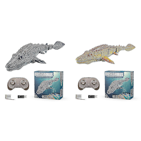 2024 Bigsale Fjärrkontroll Mosasaurus Dinosaurie Leksaker För Barn, Uppgradera Mosasaurus Vattenleksak