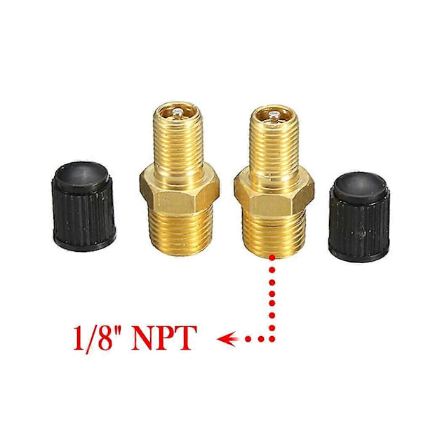 2 STK 1/8 NPT MPT Massiv Messing Luftkompressor Tank Påfyldningsventil Sekskantventiler & Dele Biltilbehør M8 M10