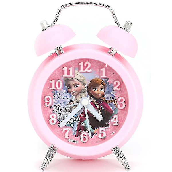 Elsa Anna Frozen väckarklocka Student Cartoon Sängklocka Flickors sovrum Dubbelklocka