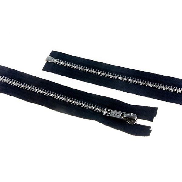 YKK Silver Metal Öppna Ändar Blixtlås Marinblå - 70 cm - styck