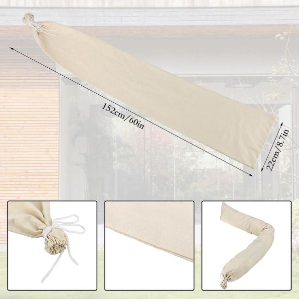 Lange Canvas Sække Vandtæt Fortykket Hjem Ejendom Oversvømmelsessikre Sække 22*152cm