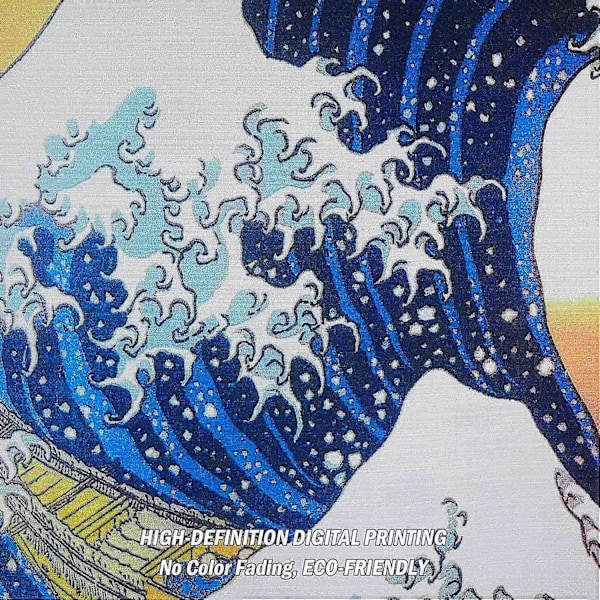 Japansk Noren Ukiyoe Hokusai Dörrgardin Den Stora Vågen utanför Kanagawa Mount Fuji Dörrhängning