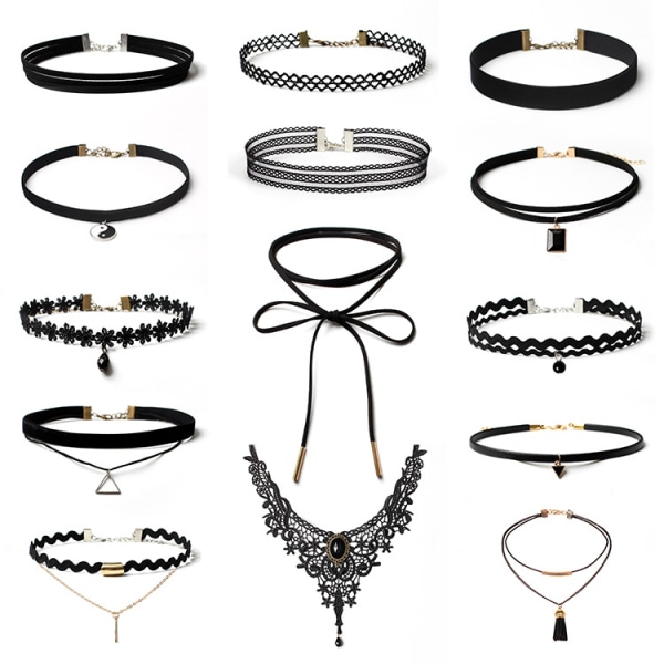 Spets halsband set choker halsband set europeiska och amerikanska enkla choker fest 410