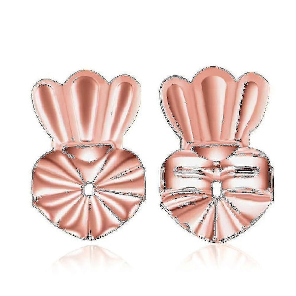 Örhängeslyftare, hypoallergena örhängesbaksidor för hängande öron, justerbar krona (3 par, guld, silver, roséguld)