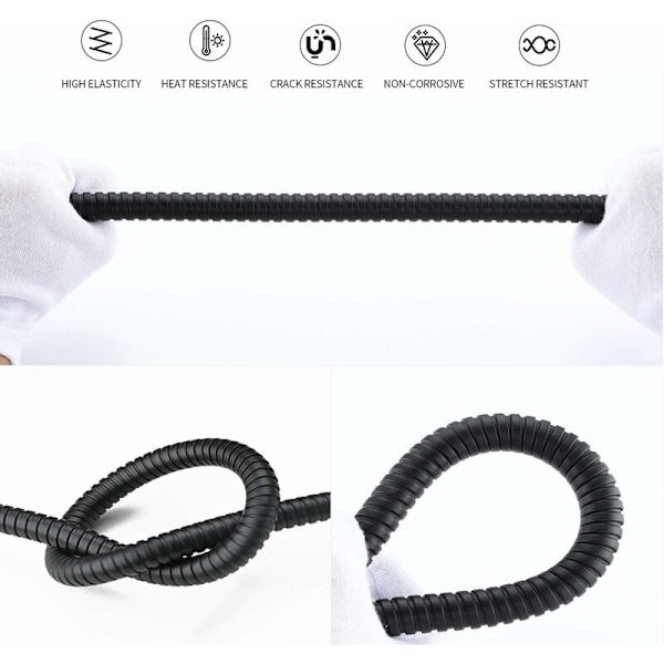 Suihkuletku Ruostumatonta terästä Suihkuletku 1,5 metriä Anti-Twist Käsisuihkulle, Yläsuihkulle, Musta