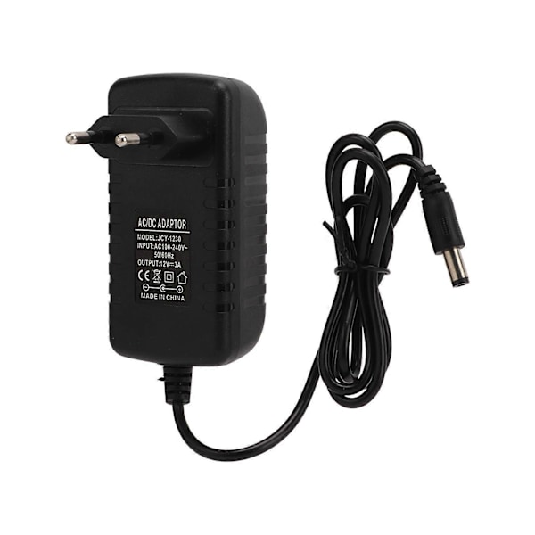 12V 3A Strömförsörjningsadapter Universell Strömadapter Transformator för Monitor EU-kontakt 100-240V