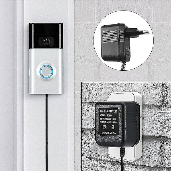 18v 500ma Strömförsörjningsbatteriladdare för Ring Dörrklocka EU-kontakt