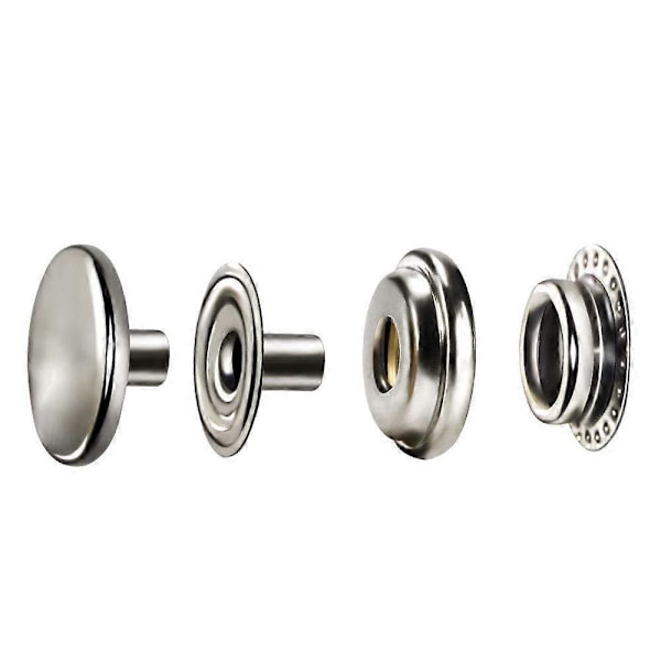 100 stycken rostfria tryckknappar, 15 mm tunga tryckknappar för jeans, tygjackor, kläder, väskor, läder, DIY-hantverk