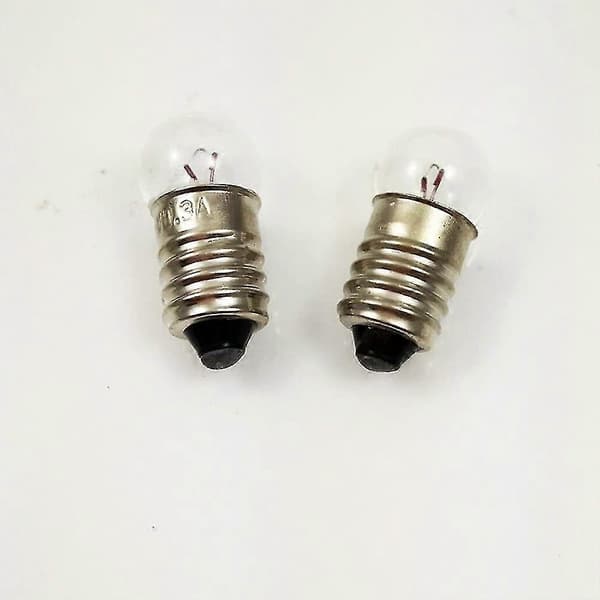 10 kpl Mini-lamppuja E10-kierteellä taskulampulle, 2,5 V 0,3 A 12