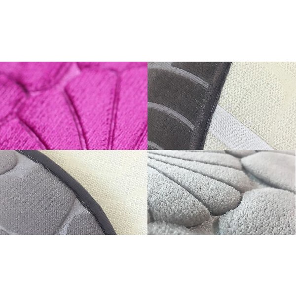 Flanell gulvmatte, toalettsetetrekk, toalettmatte, baderomsmatte, tredelt