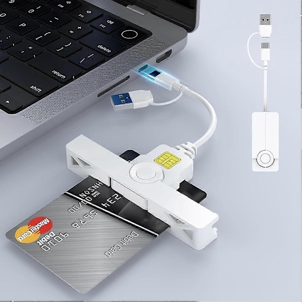 Smartkortläsare USB A Typ-C USB Gemensam åtkomst Skattedeklaration SIM/ID/Bankkortläsare Gemensam åtkomstläsare