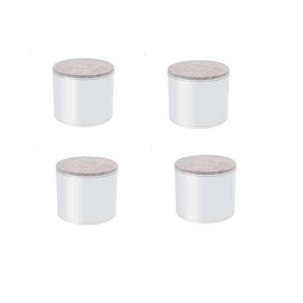Runda möbelfötter i kolstål, 4-pack M