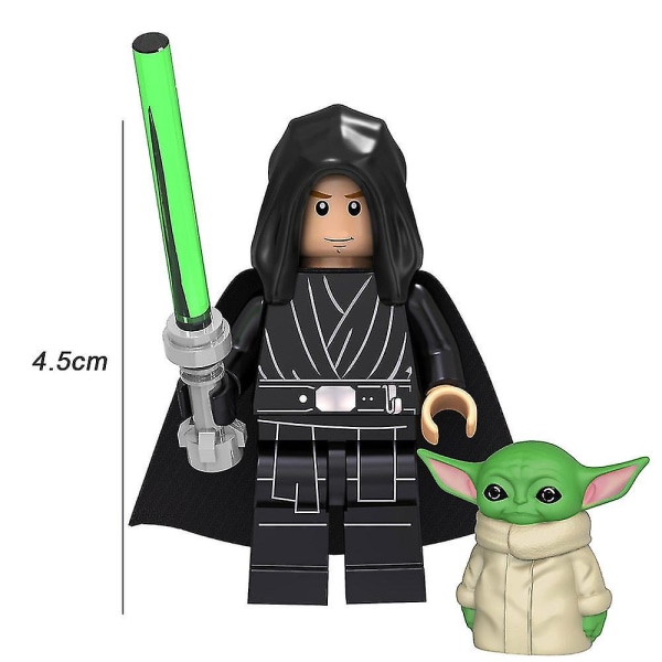 8 st/set Star Wars Byggklossar Actionfigurer Luke Skywalker Mace Windu Montering Minifigurer Samlarobjekt Leksaker Barn Fans Present