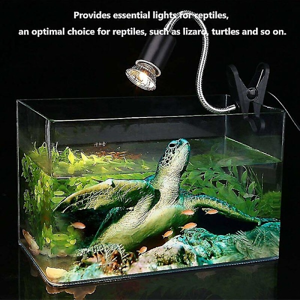 Reptil Varmelampe, 75W Uva Uvb Sollampe Fuld Spektrum Solbad Varme Pære til Skægget Drage Firben Skildpadde Gecko og Mere