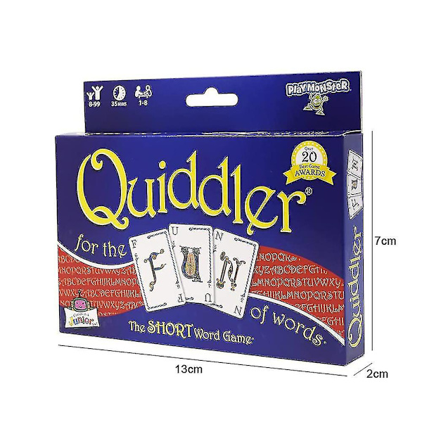 Quiddler Brettspill for hjemmefest Voksen Familie Spillekort Spill Gaver puslespill spill, fest spill