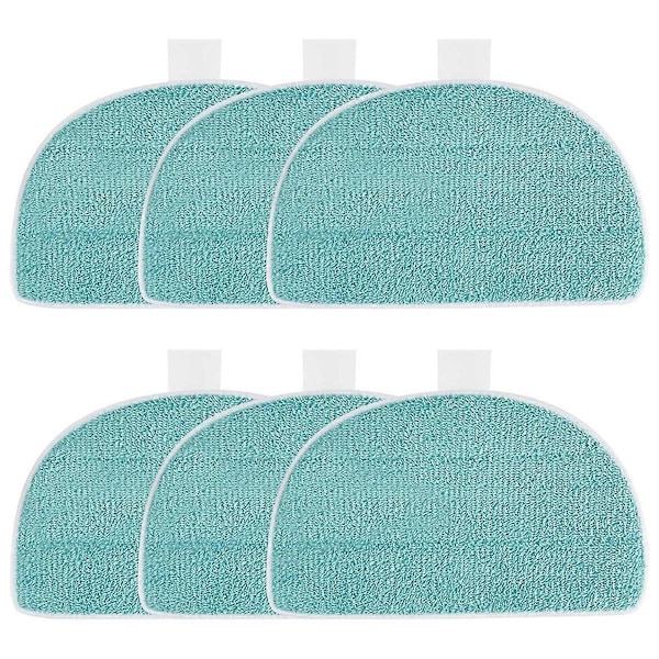 6-pack moppdynor för Leifheit Clean Tenso Power 2.0 ångmopp, mikrofiber ångmopp ersättning, S