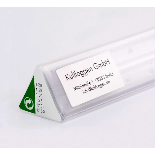 Aluminium Linealer Skala Trekant Lineal Trekant Skala 1:20, 1:25, 1:50, 1:75, 1:100, 1:150, 30 Cm Lang Trekant Skala