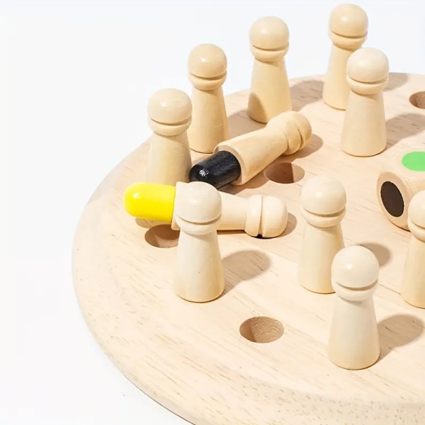 Puinen Memory Matchstick -shakkipeli, opetuksellinen älykäs logiikkapeli ja ajatuspeli, kiitospäivä/joululahja