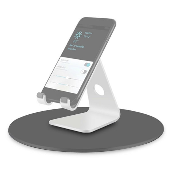 Roterende computerskærmfod 360 grader dybgrå mat aluminiumslegering stand