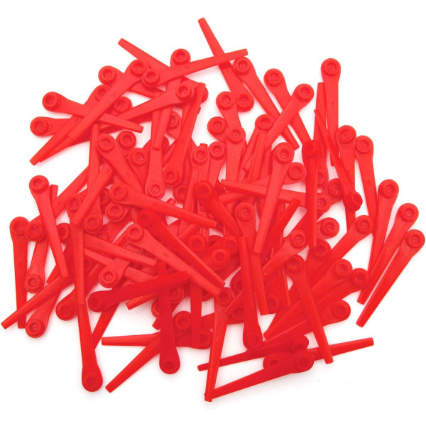 Gardena 9823 9825 Ersättningsknivar i plast för gräsklippare 70 mm röd 100 stycken verktyg